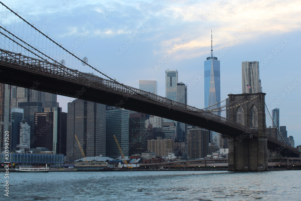 The Brooklyn Bridge in New York.