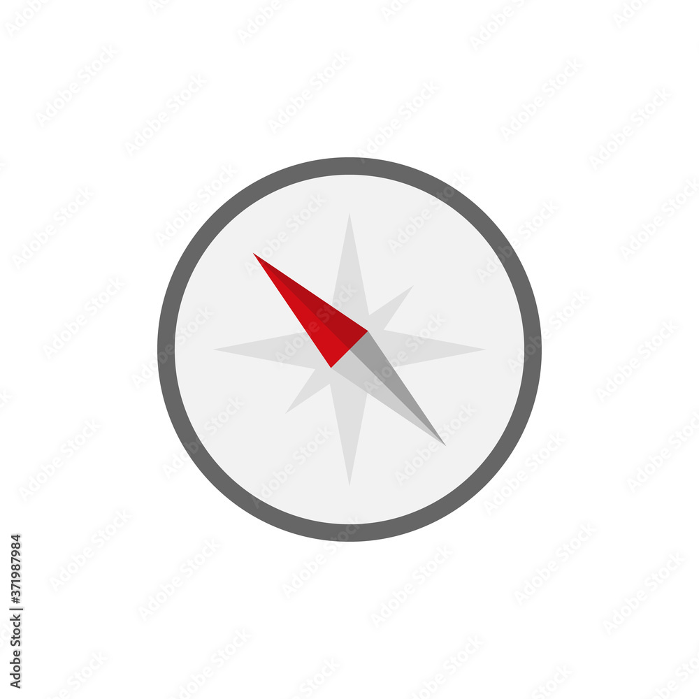 Compass flat icon isolated on white background. Vector illustration. Compass flat icon isolated on white background. Vector illustration.