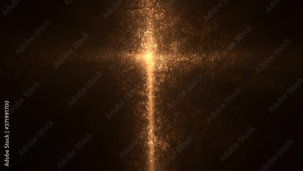 Glowing Christian Cross Background 