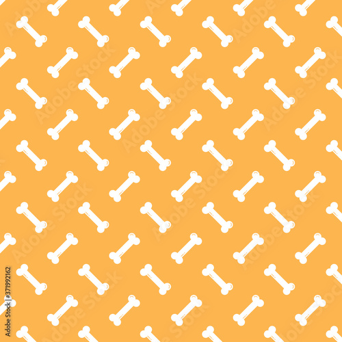 Dog bone pattern vector isolated tile background wallpaper repeat doodle white Illustration