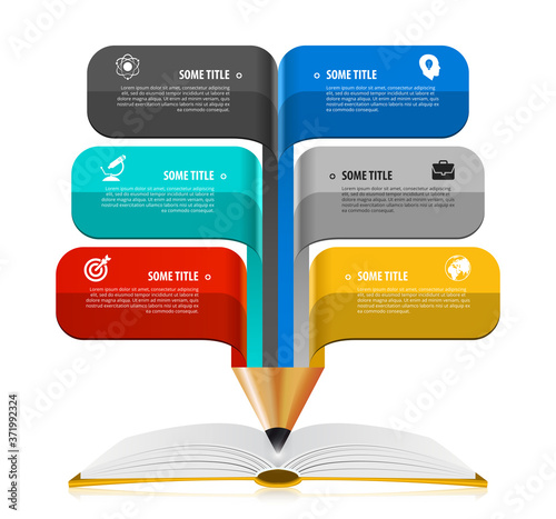 Infographic design template. Creative concept with 6 steps