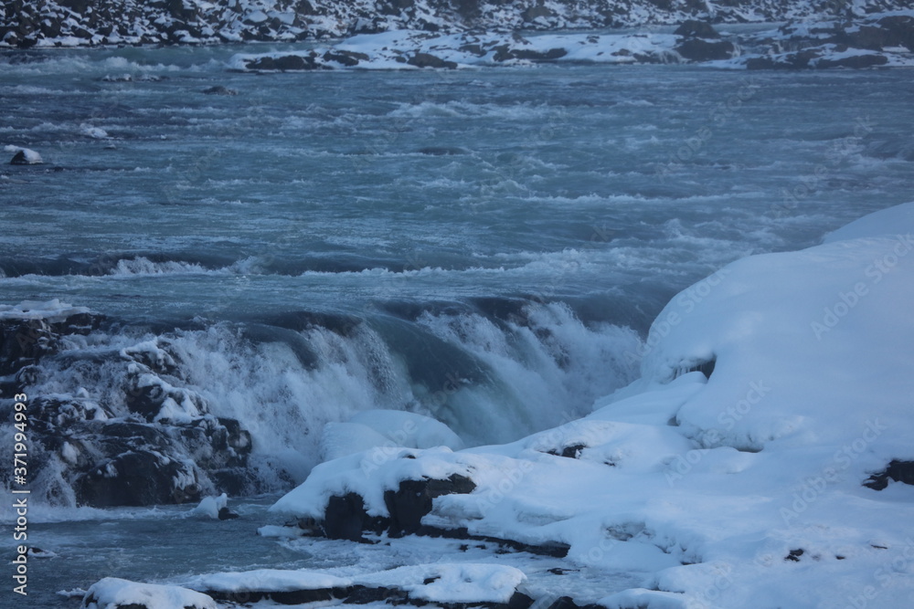 アイスランドの Urridafoss 滝  (Urridafoss waterfall in Iceland)