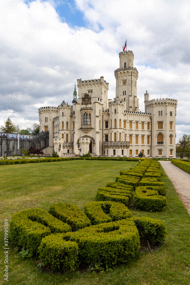 Fototapeta premium Hluboka nad Vltavou castle in Southern Bohemia, Czech Republic