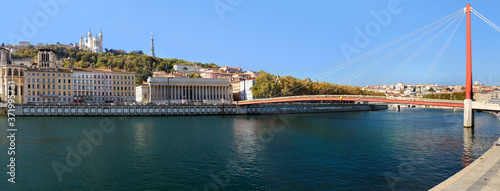 Le quartier pittoresque sur la colline de Fourvière, en bord de Saône à Lyon. 