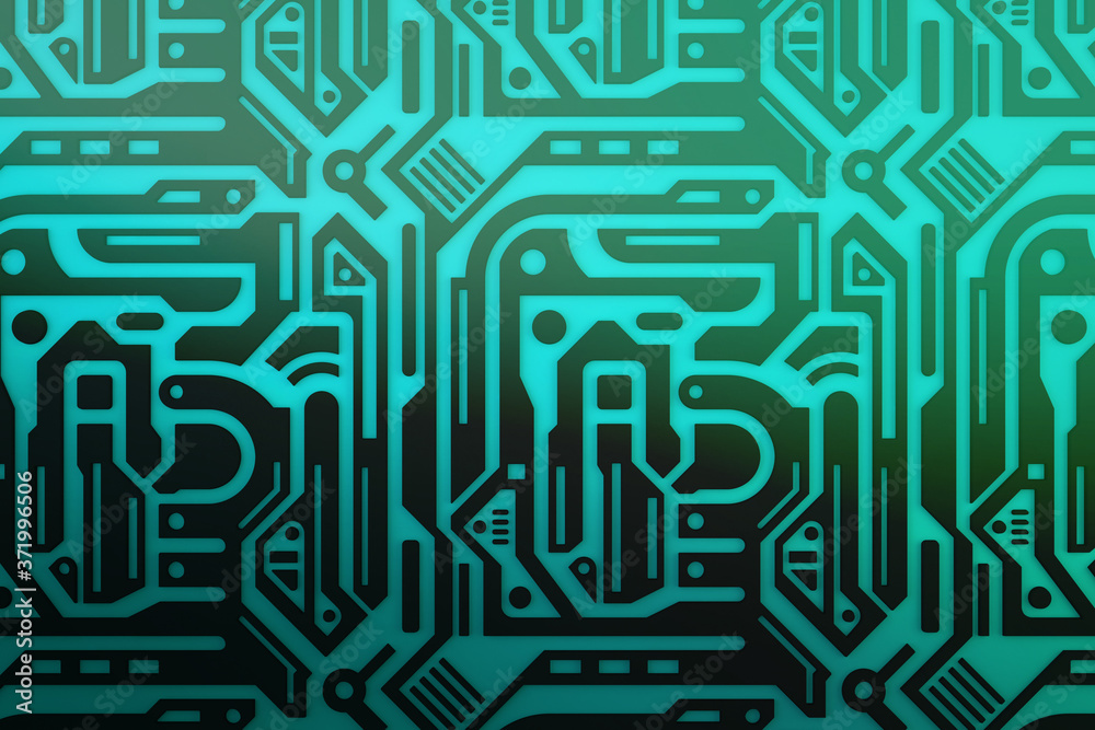 Abstract circuit board futuristic technology processing background. Microchip digital illustration. Abstract circuit board futuristic technology processing background. Microchip digital illustration.
