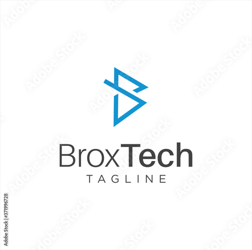 Free Download Letter B logo Line Geometric Design Vector Stock. Simple. Initial Alphabet B Logo Technology Digital Design Template - GFXLoad