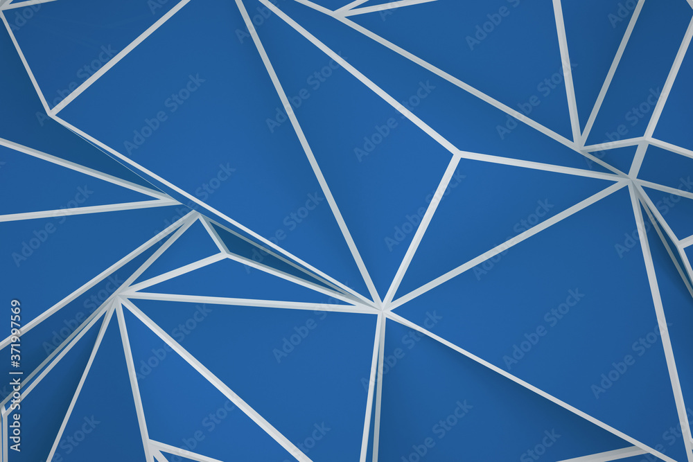 Fototapeta premium Polygonal shapes background. Low poly triangles mosaic. Crystals 3D backdrop.