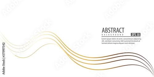 Abstract background with line gold and white background vector illustration