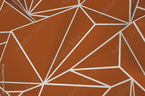 Polygonal shapes background. Low poly triangles mosaic. Crystals 3D backdrop.