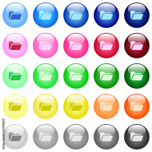 Folder open icons in color glossy buttons Free Download Folder open icons in color glossy buttons - GFXLoad