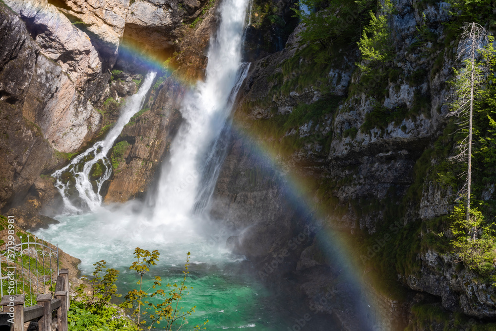 Fototapeta premium Savica waterfall in Triglavski national park, Slovenia