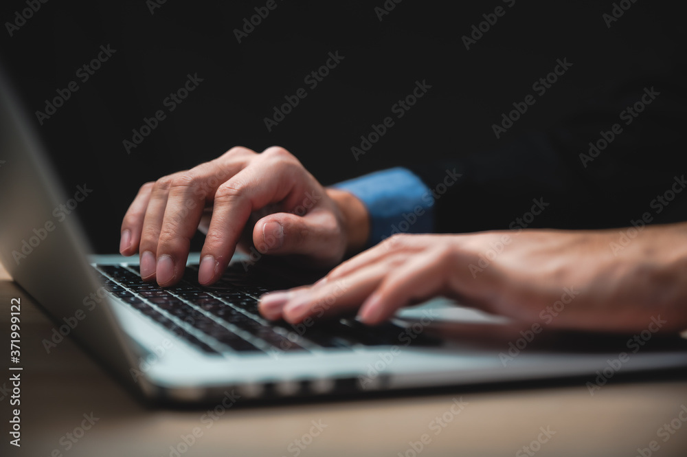 handsome confident businessman in suit working with laptop handsome confident businessman in suit working with laptop