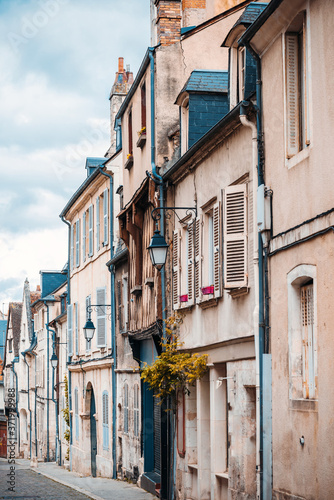 Fototapeta Naklejka Na Ścianę i Meble -  Street view of downtown in Bourges, France