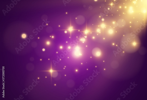 Bright beautiful star.Vector illustration of a light effect on a transparent background.