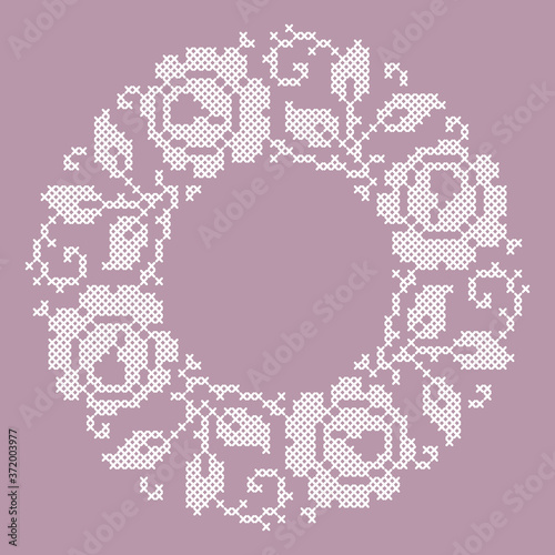 vector illustration of an abstract floral frame
