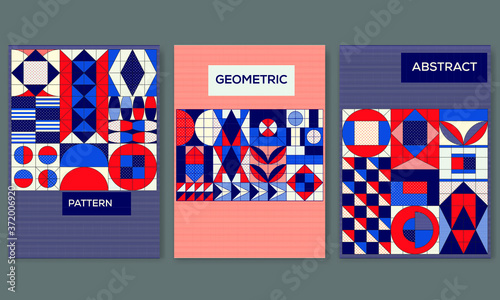 Abstract, trendy, geometric illustration. Applicable for background design, magazine cover, annual report cover, and other print related item.
