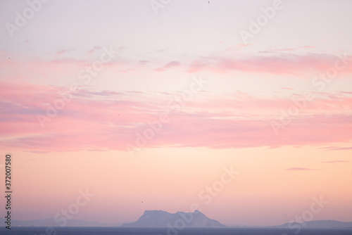 Gibraltar at Sunset from Marbella