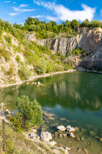 flooded former mine near Benatina, Sobrance District, Kosice Region, Slovakia photo