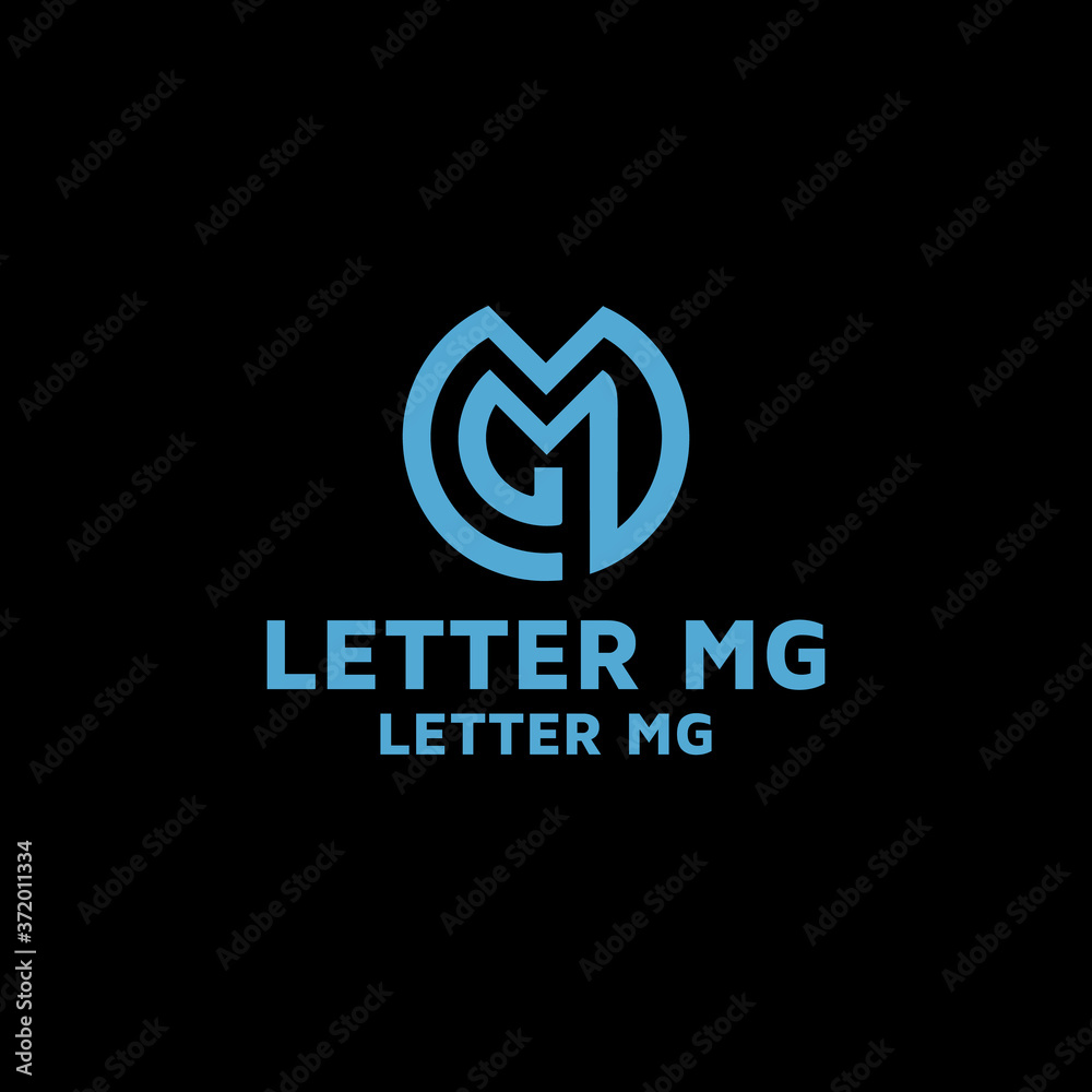Obraz premium LETTER MG adobe stock logo design template idea and inspiration