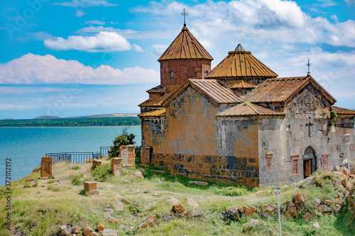 Church in nature. Beautiful architecture of churches. Armenian monasteries and churches. Apostolic churches. Monastery complex. Beautiful temples.  Hayravanq onastery photo