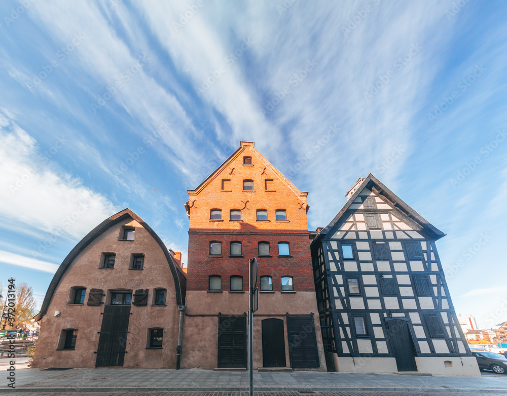 Old German granaries. Bydgoszcz Poland