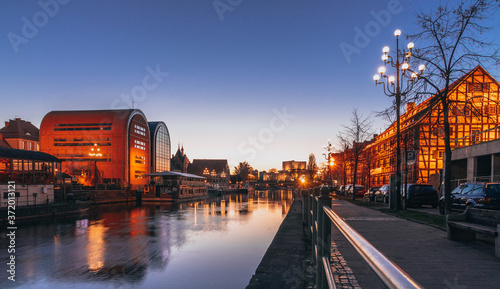 Bydgoszcz. Evening cityscape