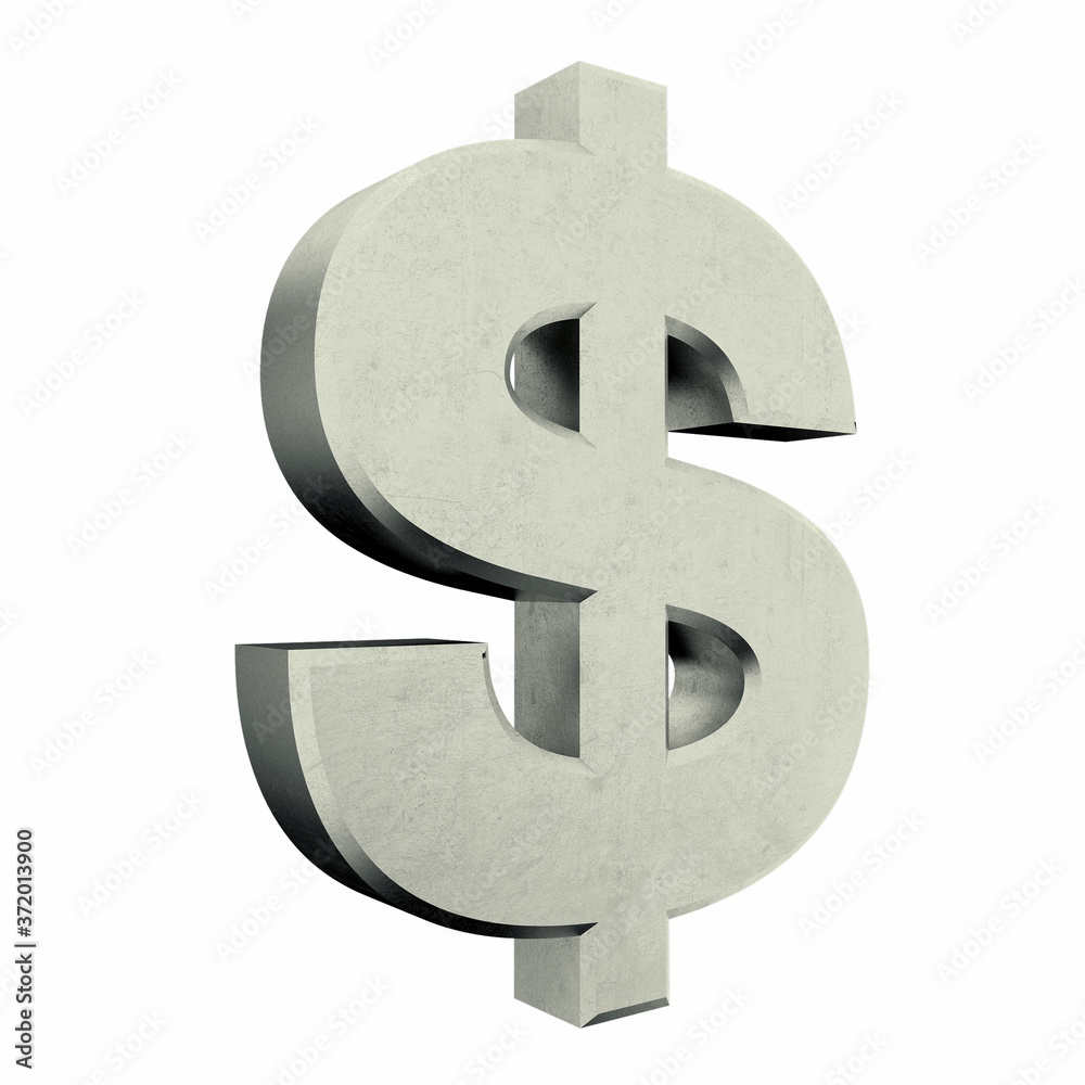 Obraz premium dollar sign isolated on white