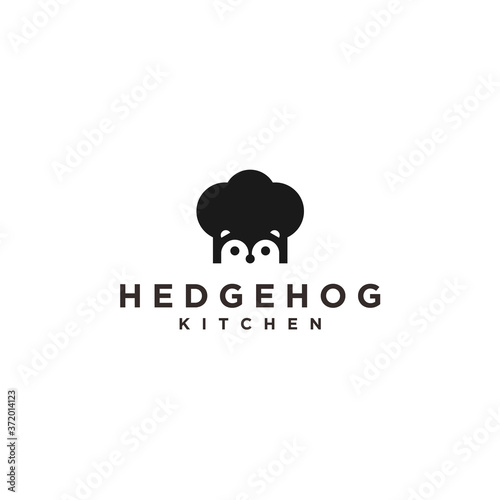 abstract hedgehog logo. chef icon