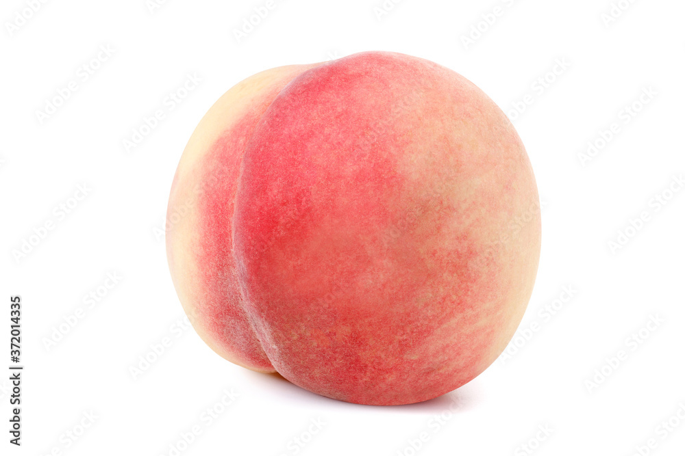 one pink peach isolated on white with peach clipping path one pink peach isolated on white with peach clipping path
