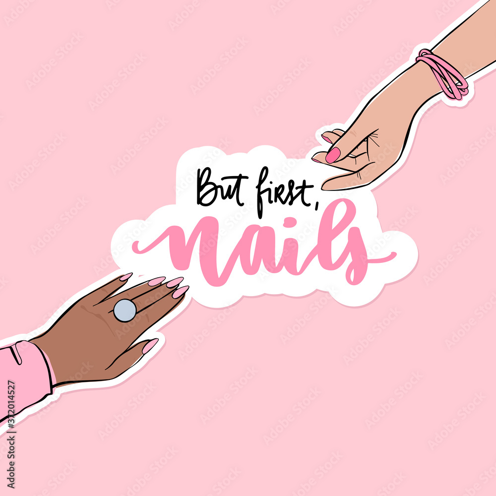 Nails, Friday quote, press on nails, pink nails, short quotes, beauty quotes,  Friday quotes, nails | Press on nails, Fake nails, Color street nails