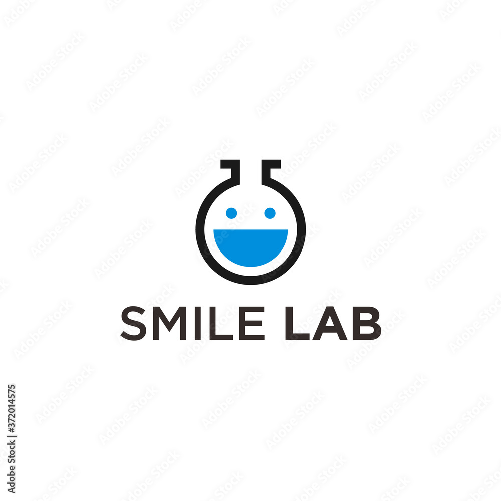 abstract smile logo. lab icon abstract smile logo. lab icon