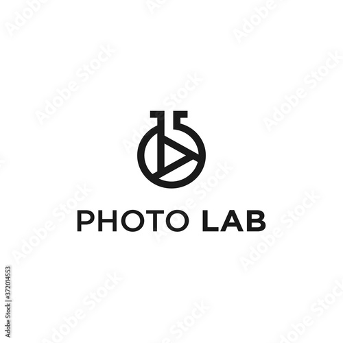 abstract photo logo. lab icon
