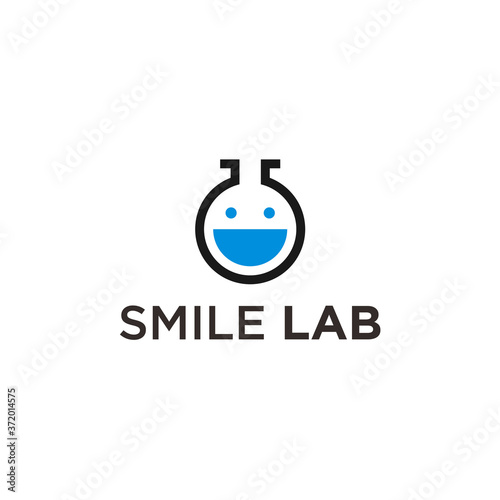 abstract smile logo. lab icon