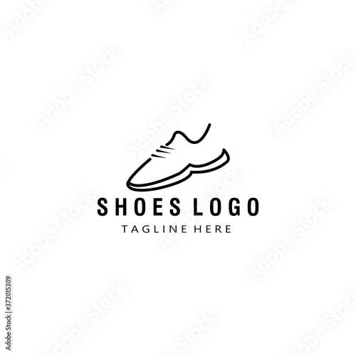 Shoes vector illustration icon outline design