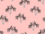 Coconut palm tree pattern textile material tropical forest background.