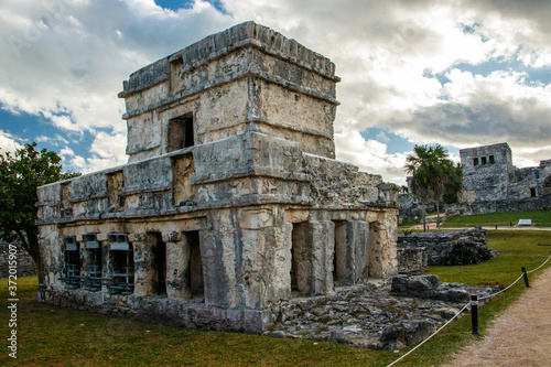 Little fortress in Tulum ruins at Riviera Maya cost, Mexico