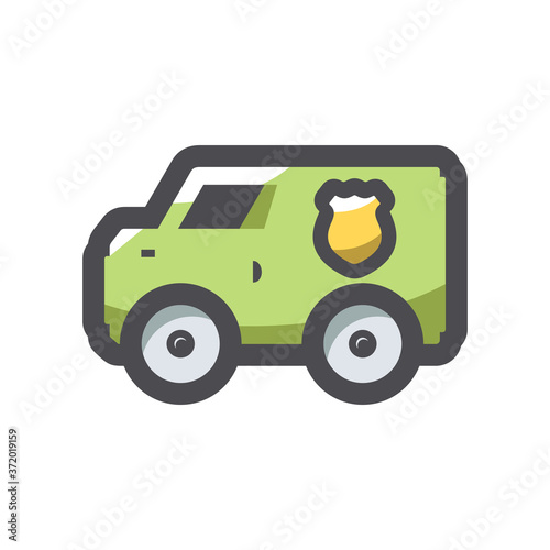 Banking Collector Car Vector icon Cartoon illustration.