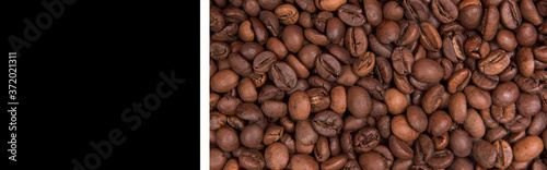 coffee beans and place for text  menu