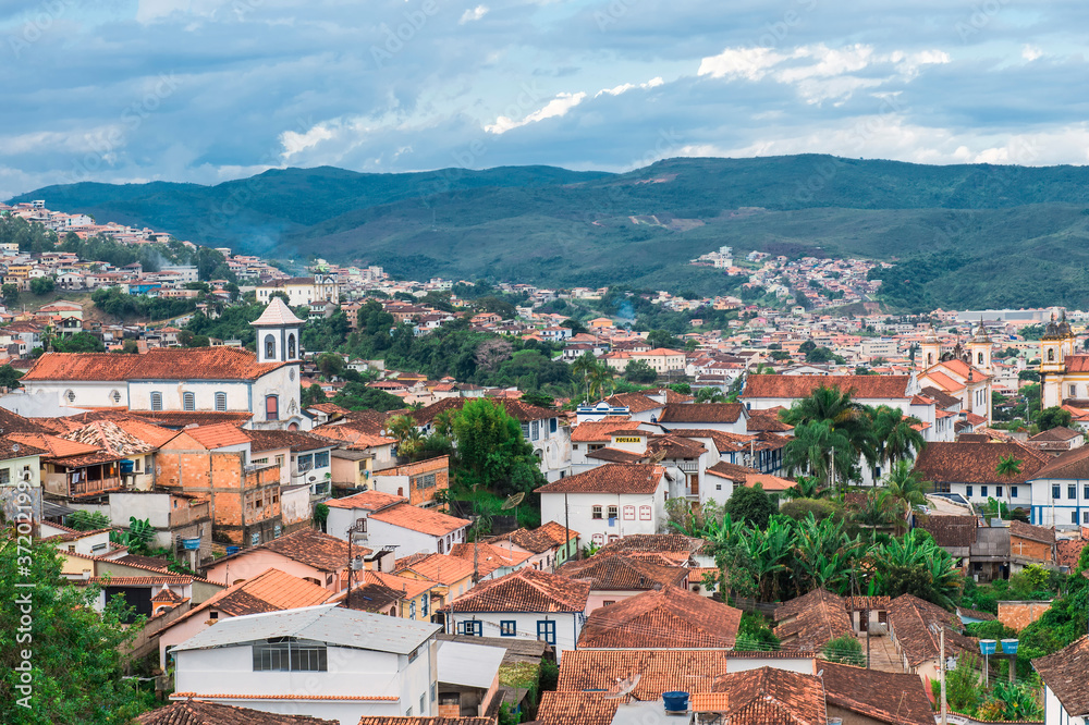 View over the city of Mariana, Minas Gerais, Brazil
