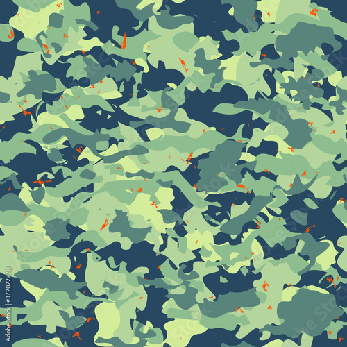 Vector seamless camo flecks tiger army fatigue pattern design