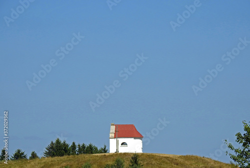 Roman Catholic chapel dedicated to Saint Florian erected on a hill in 1864 in the village of Goniądz in Podlasie, Poland