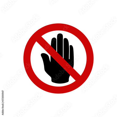 Do not touch icon vector. hand Touch flat illustration collection symbol for design, Web design, Infographics, UI, Business and more.