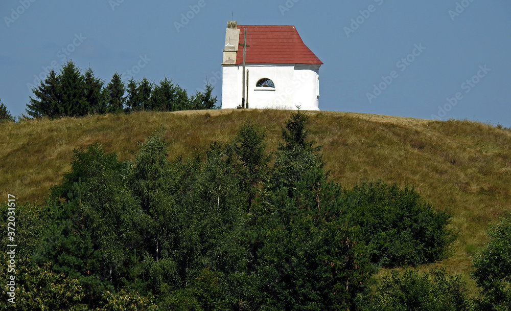 Roman Catholic chapel dedicated to Saint Florian erected on a hill in 1864 in the village of Goniądz in Podlasie, Poland