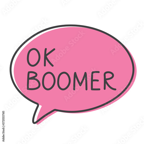 Ok boomer text concept- vector illustration