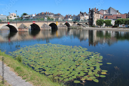 canal of berry in vierzon (france) photo