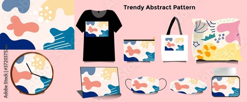 Trend Abstract Doodles pattern background.  can be applied to t-shirts, tote bags, masks, pillows, wall clocks, pillowcases, and so on.