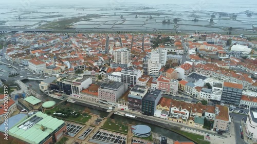 Aveiro. The Venice of Portugal. Aerial Drone Footage