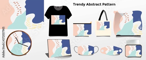 Trend Abstract Doodles pattern background.  can be applied to t-shirts, tote bags, masks, pillows, wall clocks, pillowcases, and so on.
