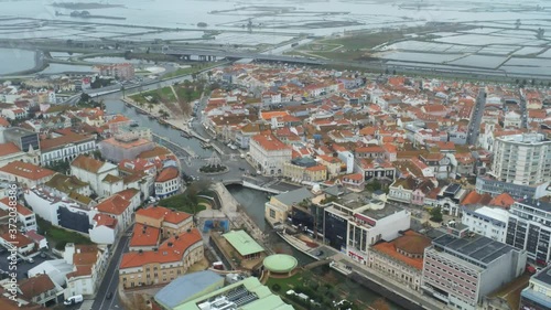 Aveiro. The Venice of Portugal. Aerial Drone Footage