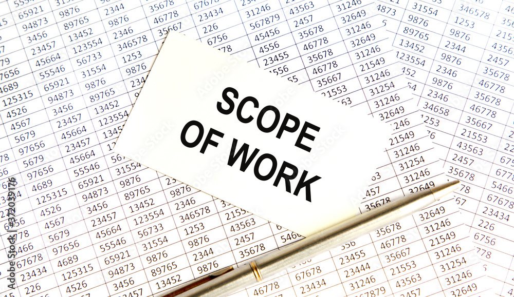 Obraz premium Business and management concept - Scope Of Work